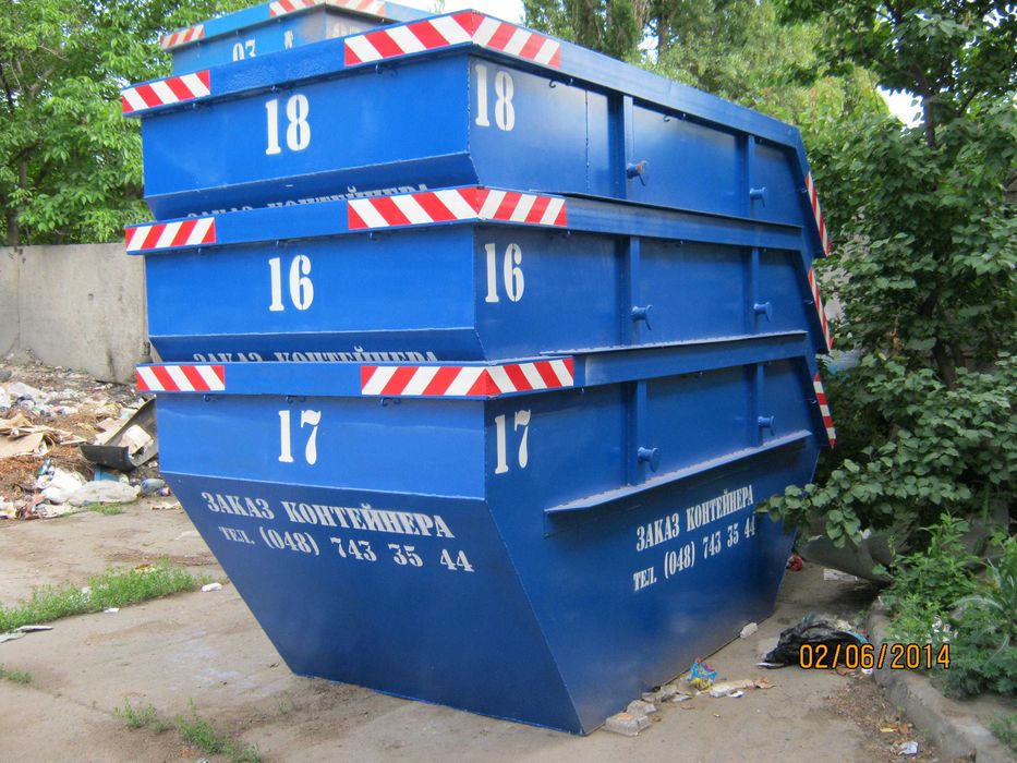 Вывоз строительного мусора контейнером накопителем