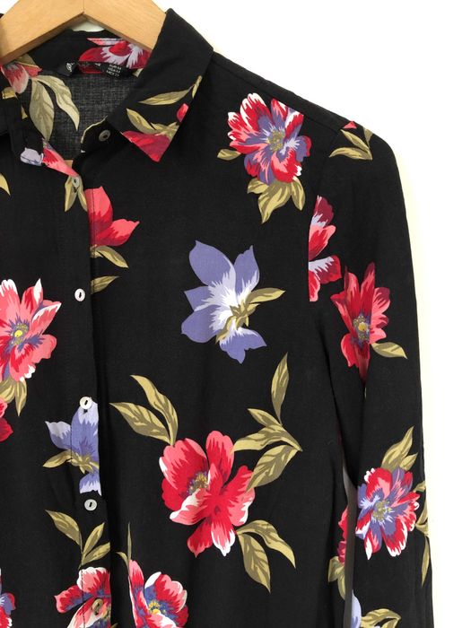 Sukienka Stradivarius kwiaty długi rękaw