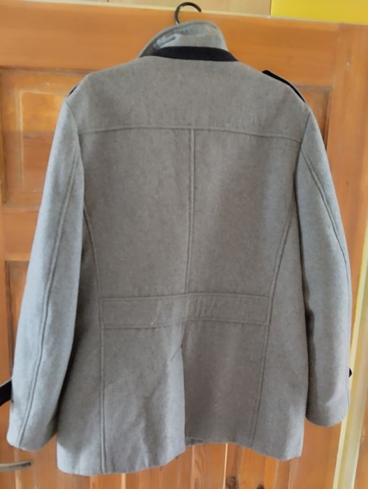 Płaszcz szary flauszowy L