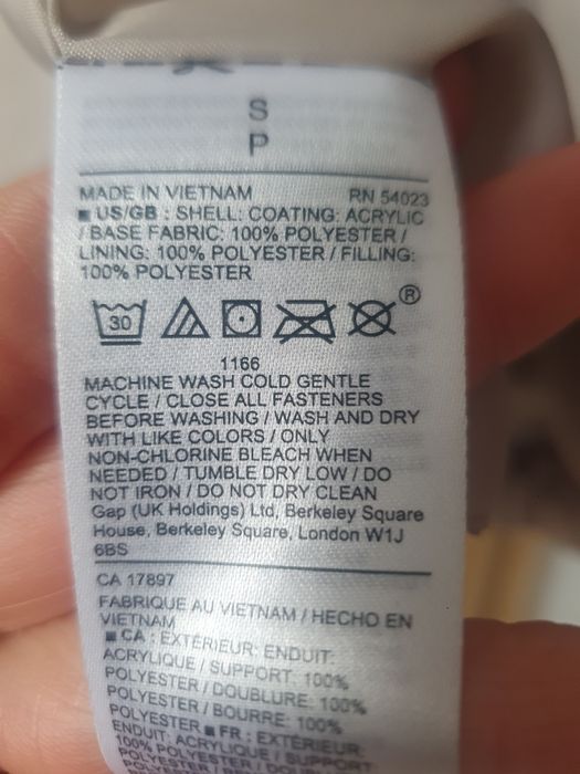 Kurtka pikowana kremowa GAP