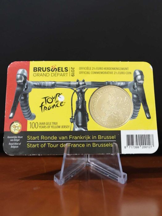 Bélgica - Moeda 2½ € - Início da Volta a França de 2019 em Bruxelas