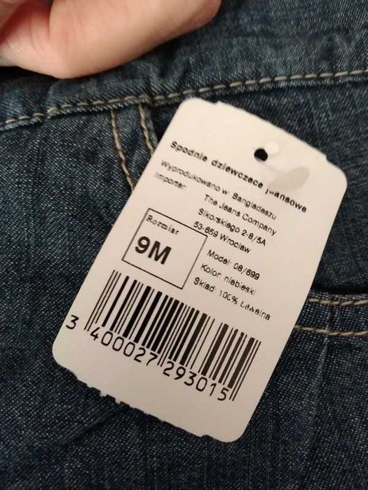 Spodnie dziecięce jeansowe