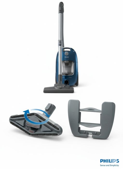 Щітка та тримач мішка для пилососа Philips.