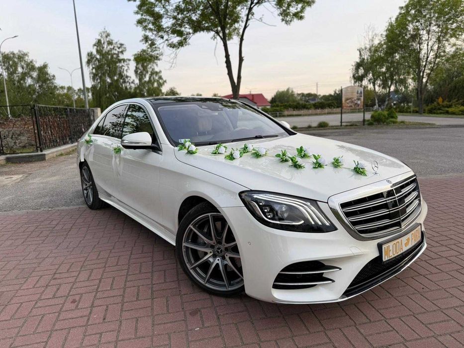 ## Auto Do Ślubu Wesele/ Mercedes S  / Wynajem / Biały diament ##