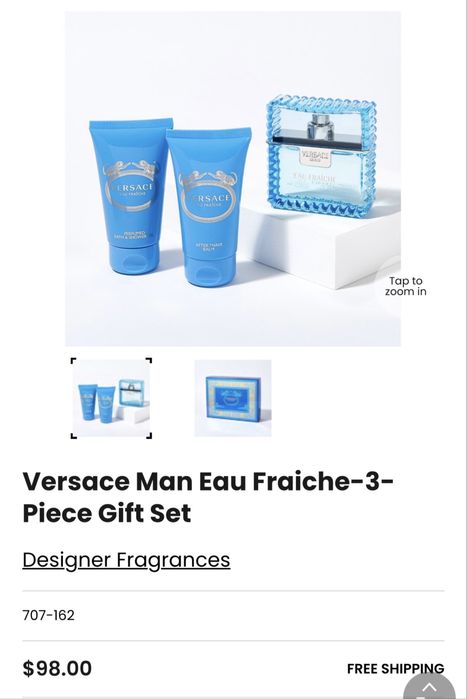 Conjunto VERSACE Eua Fraîche Novo