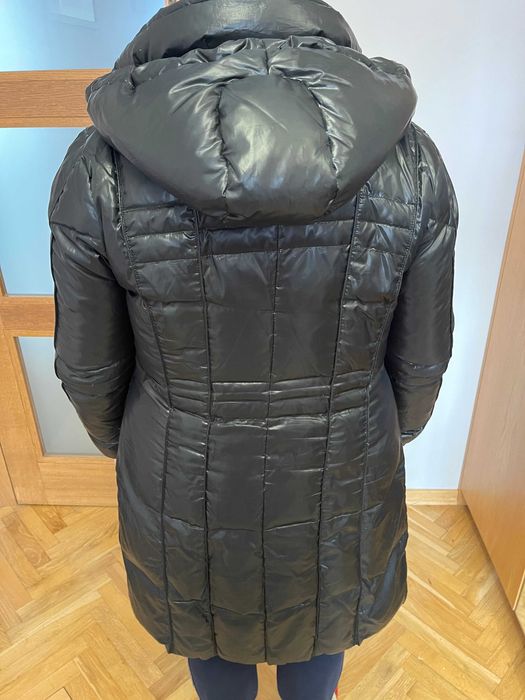 PŁASZCZ DAMSKI PIKOWANY z kapuzą wiosenno, jesienno zimowy