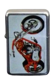 Zapalniczka Benzynowa Gentelo z Czerwonym Motorem dla Motocyklisty