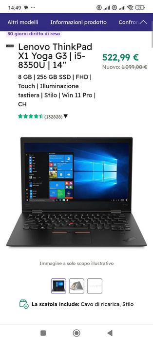 LTE 4G sim Lenovo ThinkPad X1 Yoga 3rd Gen i7-8550u 16/256 gb сенсорни