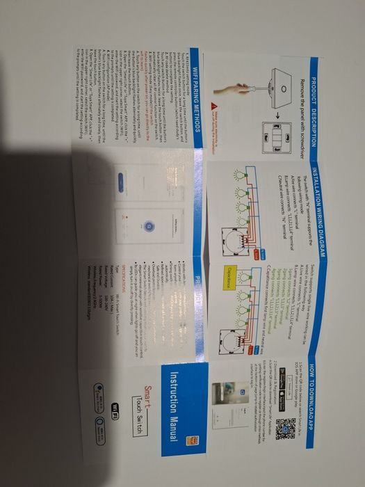 Розумний вимикач Tuya Wi-Fi + RF433 (Без нуля) | Новий, у плівці