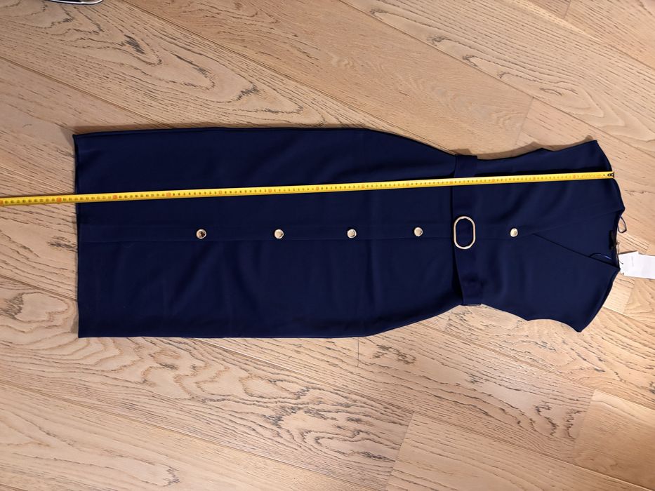 Sukienka zara M chabrowa gumowana