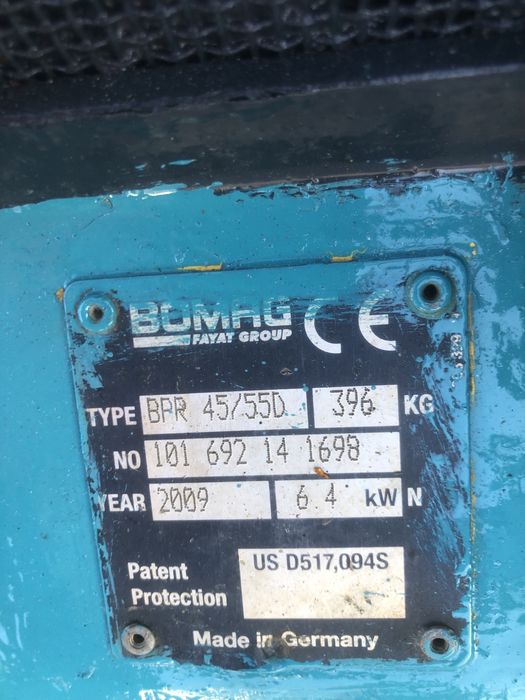 Placa Vibratoria/bomag/ diesel