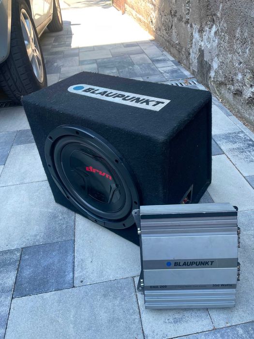 Zestaw Car Audio Subwoofer + wzmacniacz + kable