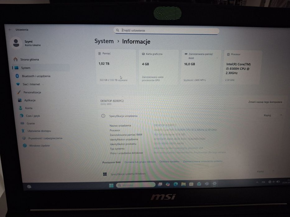 Laptop Gamingowy
