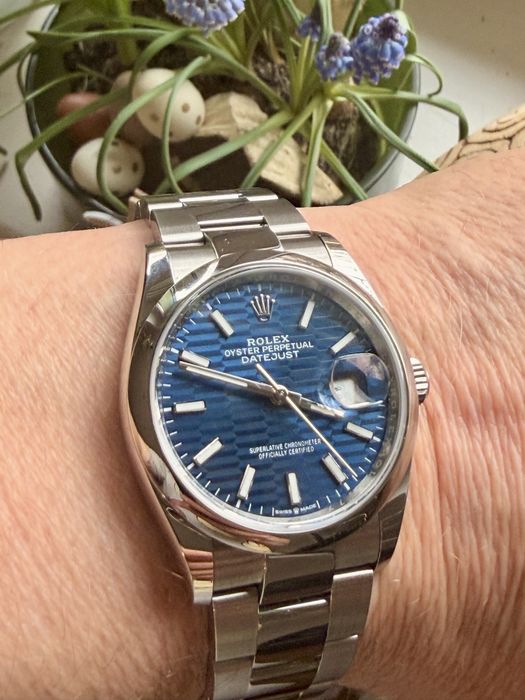 Rolex Datejust 36’ niebieska mozaika,zakup u A.D.2024 jak nowy