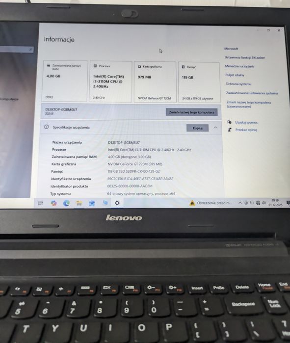 Laptop Lenovo G500s i3 SSD