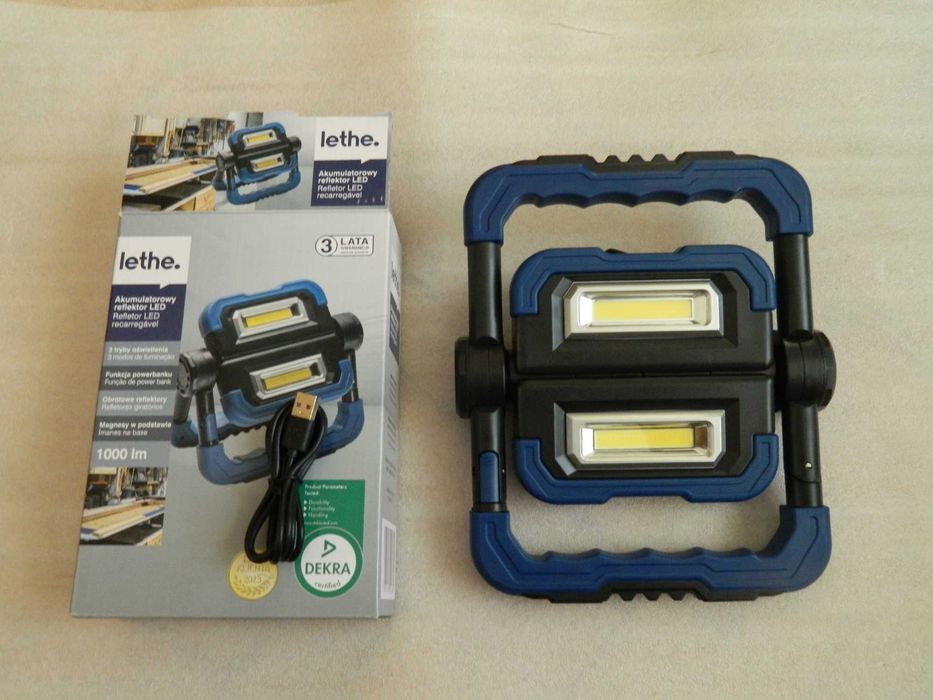 Halogen akumulatorowy LED 1000Lm