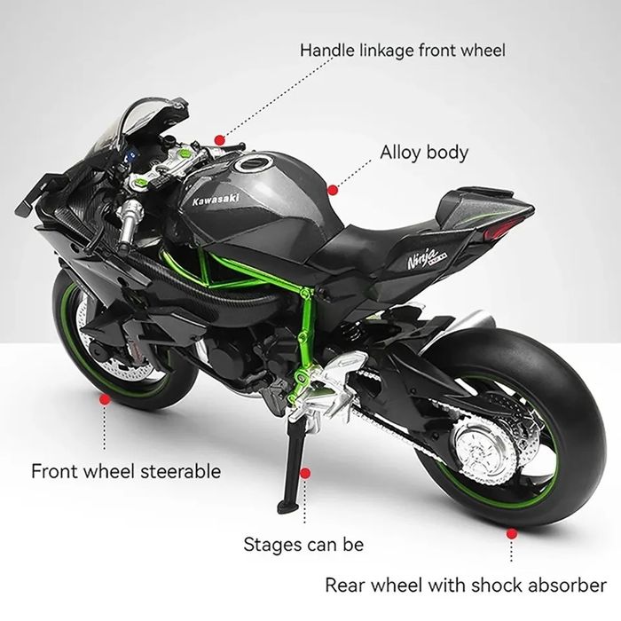 Іграшковий мотоцикл Kawasaki ninja h2r
