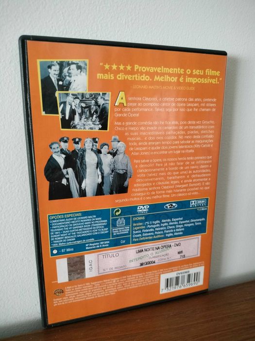 Filme DVD: Uma Noite na Ópera - A Night at the Opera