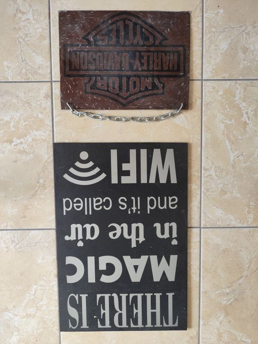 2 Placa decorativa feira á mão