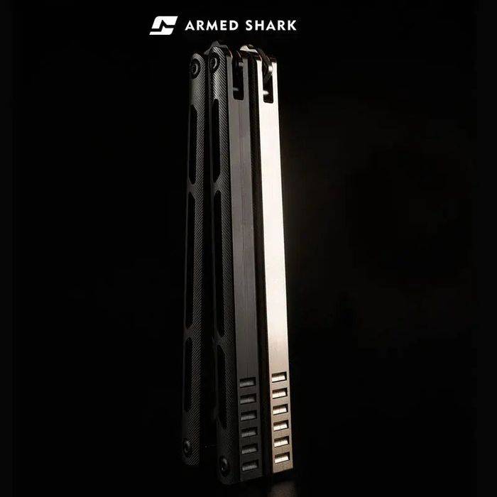Armed Shark Tsunami Titanium балисонг - премиальный тренер, титан