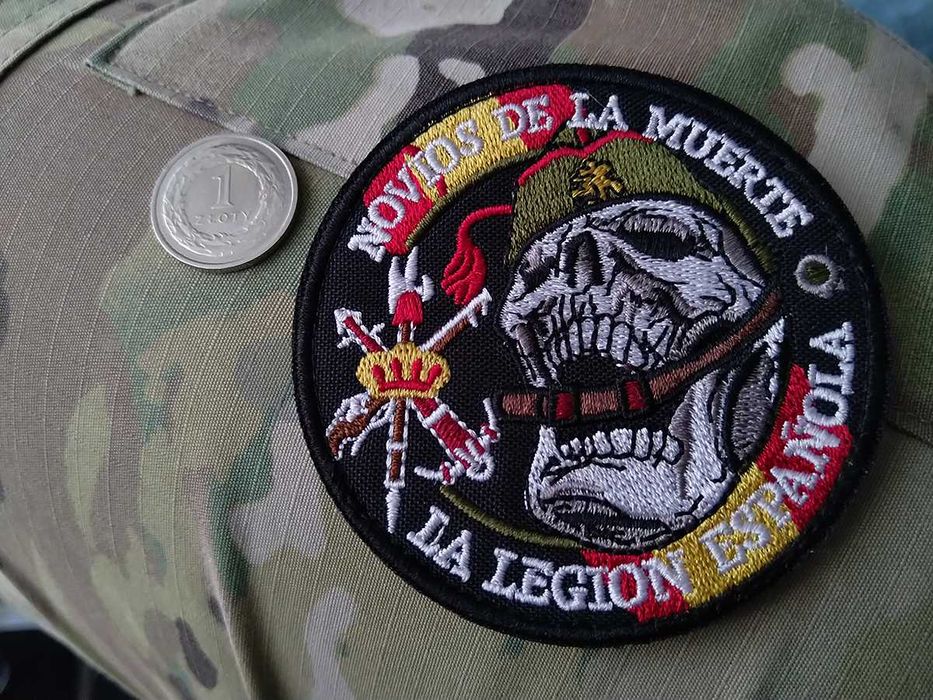 Naszywka Hiszpańska Legia Cudzoziemska czaszka rzep velcro
