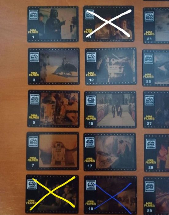 18 Mini Filmes da Star Wars Trilogy da Matutano