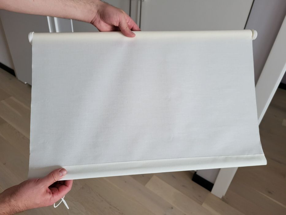 Roleta materiałowa ecru 180 cm x 65 cm