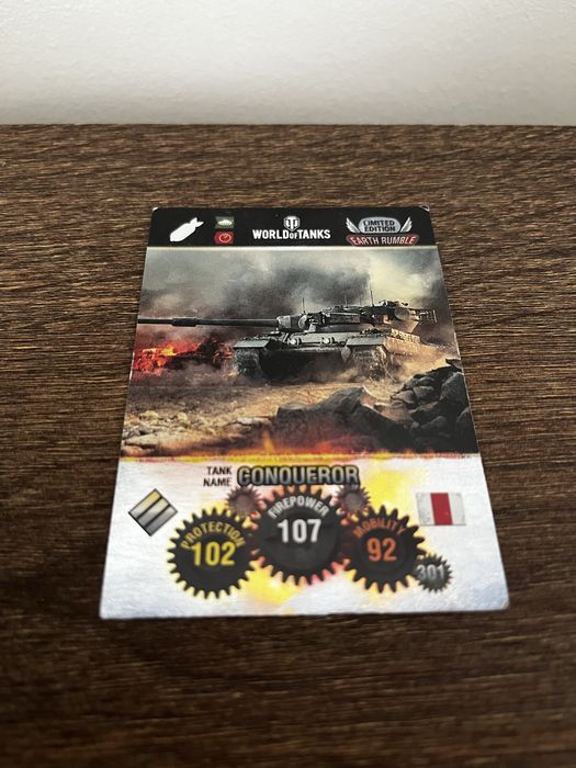 Karta Panini World of Tanks Limited edition conqueror 2016