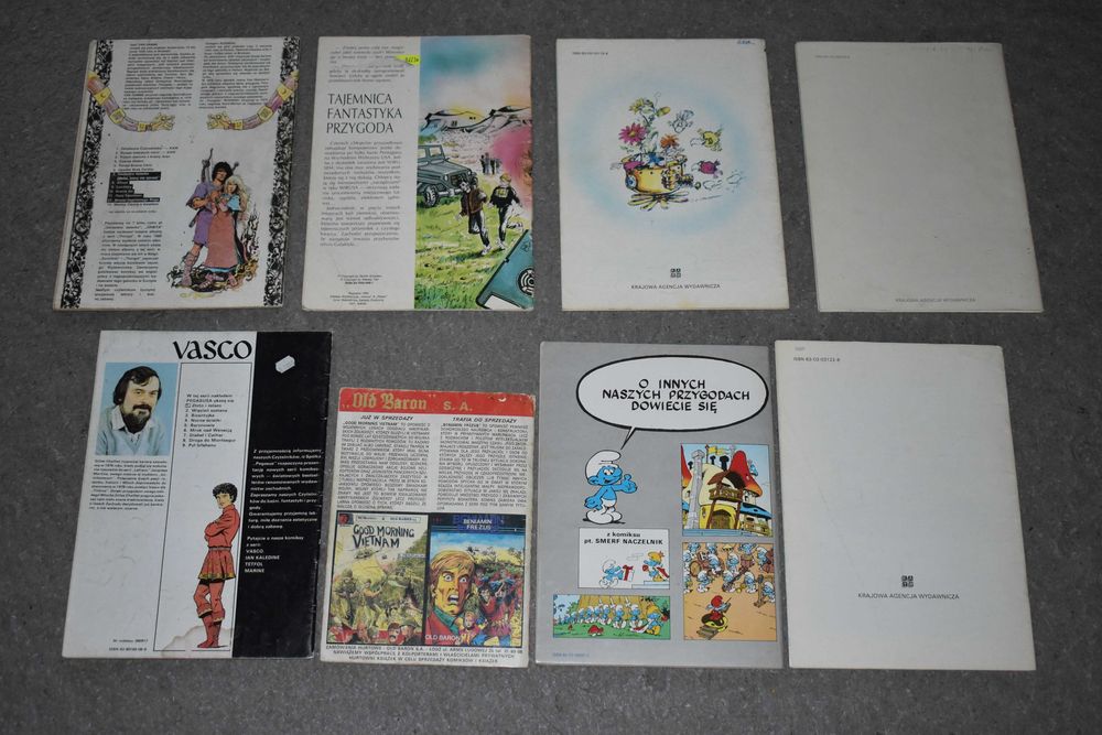 Komiksy lata 90 Vasco Thorgal Wirus Hawker Aria Ian Polowanie 23szt