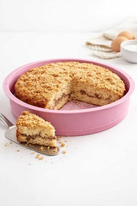 Круглая силиконовая форма для выпечки 25,5 х 6 см, с рифлёным дном