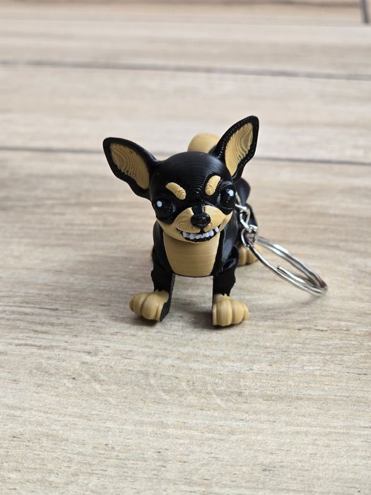Breloczek groźny Chihuahua 3d - Brelok Druk3d fidget Keychain