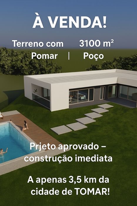 Terreno com projeto aprovado para moradia unifamilar