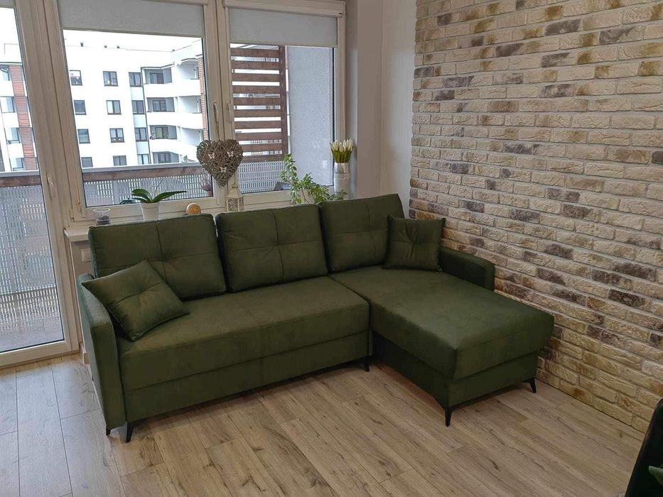 Narożnik Senator f-cja spania + dwa  pojemniki na pościel