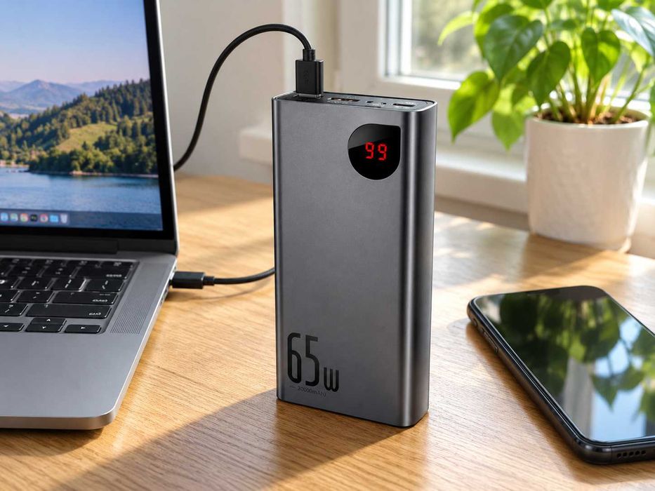 Power Bank Baseus Adaman 20000mAh 65W для ноутбука та телефона