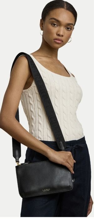 Skórzana torebka Lauren Ralph Lauren