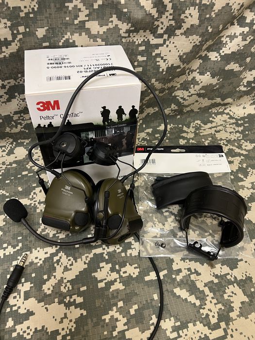 Військові активні навушники Peltor з гарнітурою + кріплення на шолом‼️