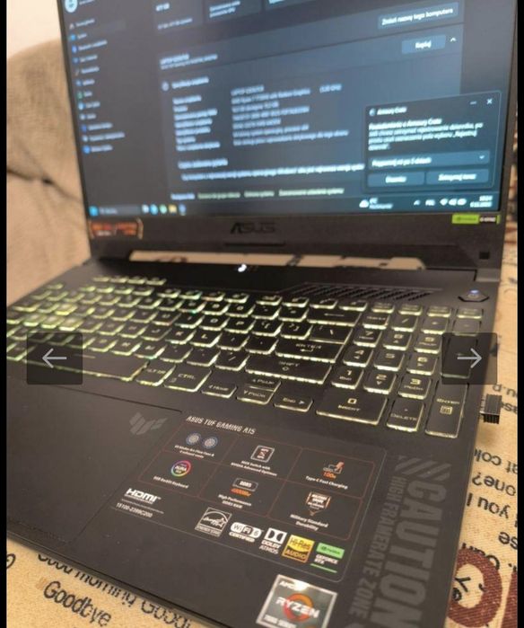 Asus TUF Gaming A15, RTX 4060, Ryzen 7, 16 GB DDR 5, 512 SSD