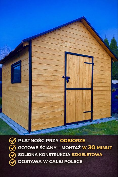 Domek Narzędziwy 300x300cm (wiele rozmiarów) Ogrodowy Drewniany MONTAŻ