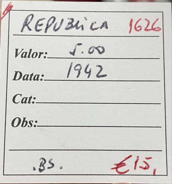 Moeda 1626 - 5 Escudos 1942 Prata