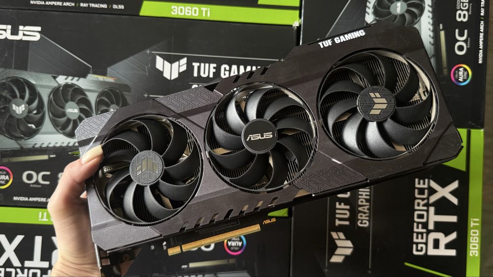 3060ti Відеокарта Asus TUF GeForce RTX 3060 Ti Gaming 8gb