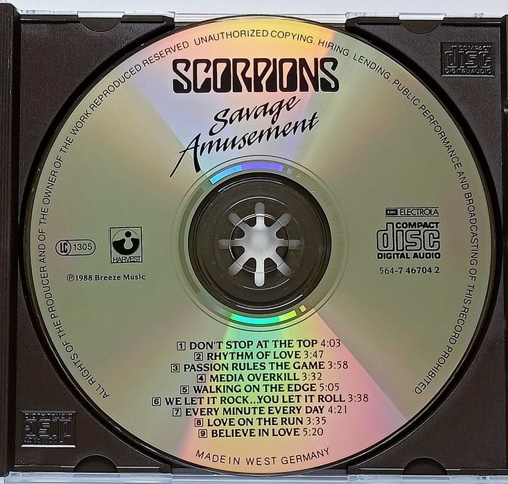 Scorpions – Savage Amusement CD 1988 pierwsze wydanie niemieckie