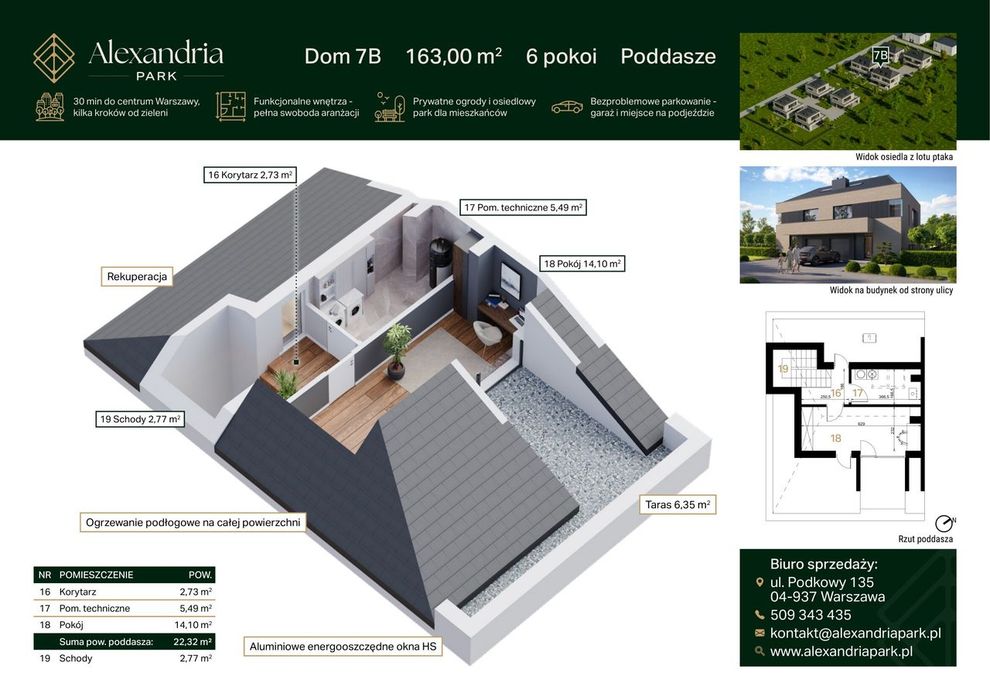 6-pokojowy dom 163m2 + ogródek Bezpośrednio