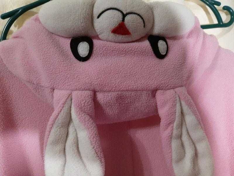 Кигуруми детский карнавальный костюм пижама заяц на девочку 130