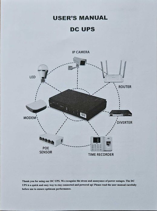 ДБЖ упс DC1036P 12000mAh 36W бесперебойник повербанк для роутера WI-FI