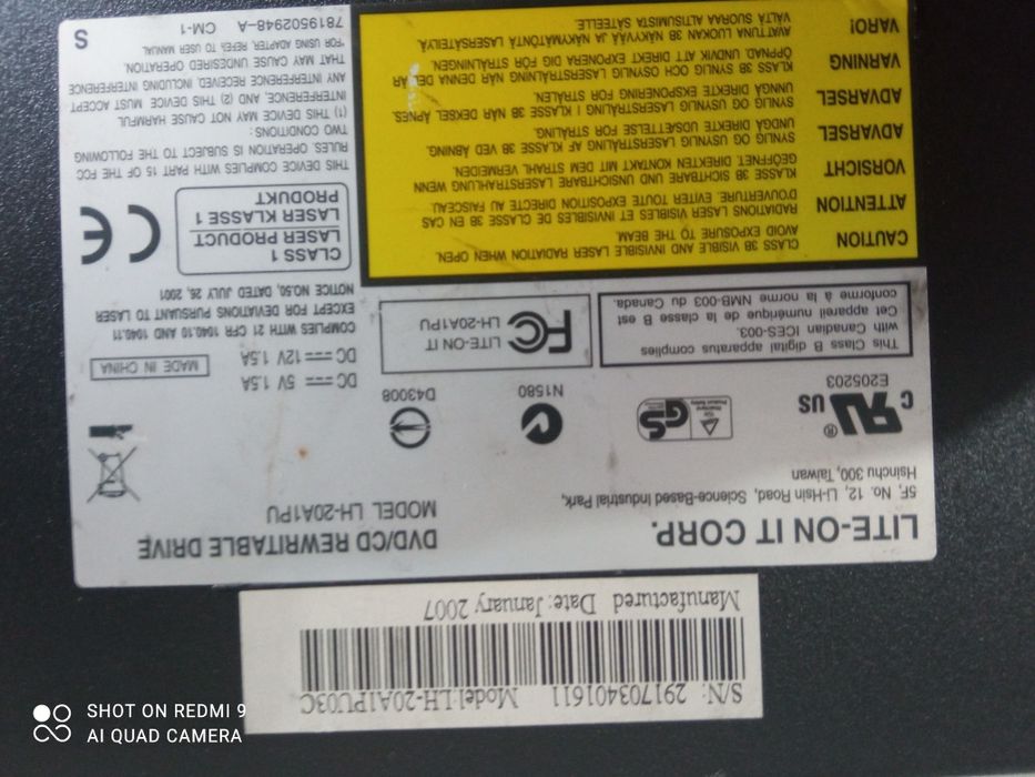 Gravador e leitor de dvd e cd ligação externa computador