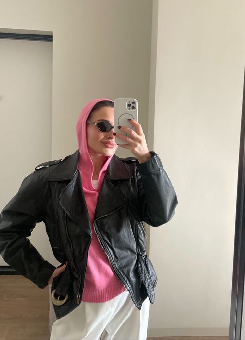 100 % кашемір люкс бренд худі светр S стиль cos колір рожевий