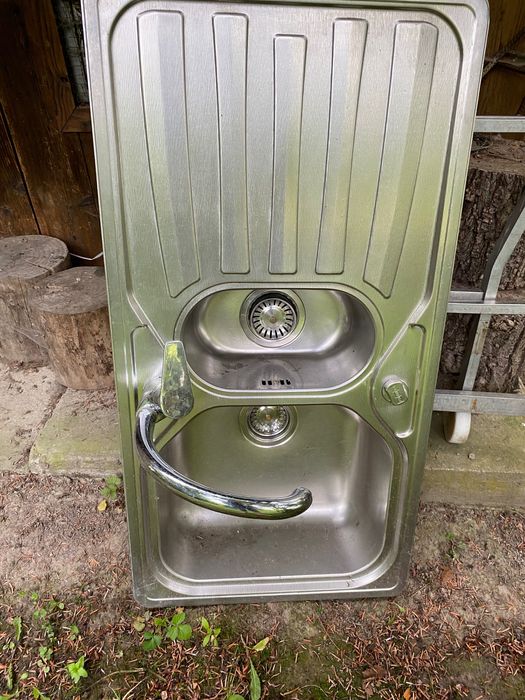 Zlewozmywak dwukomorowy Franke z baterią - stan bdb