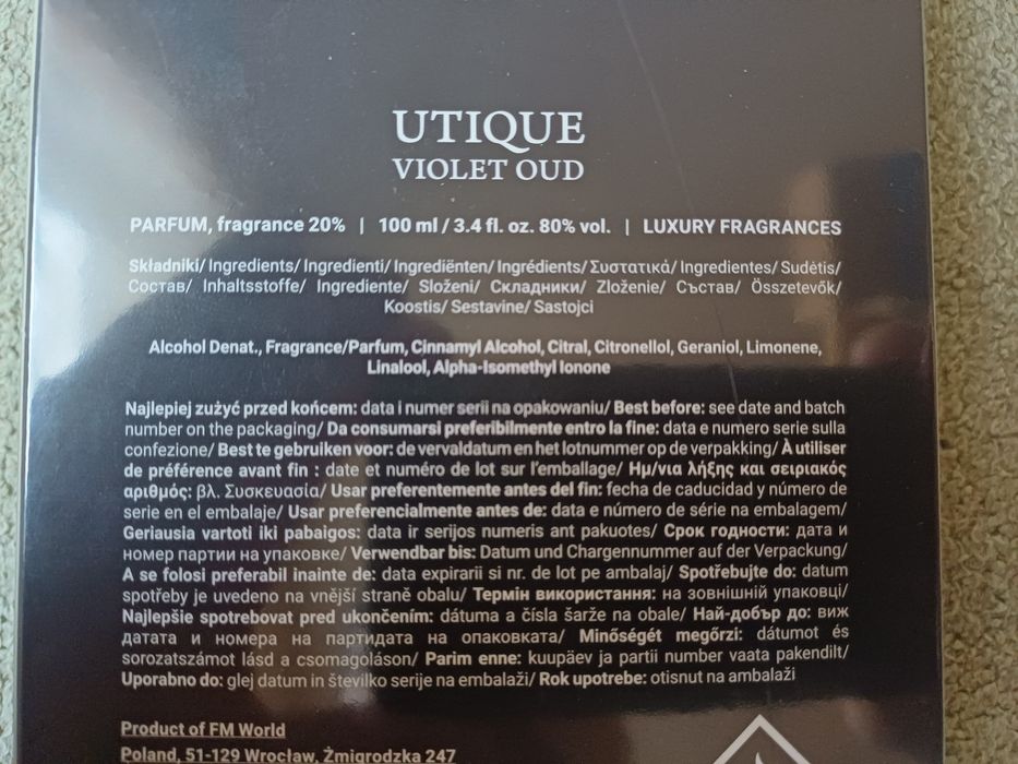 Utique violet 100ml nowy -40%