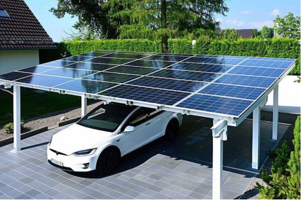 Автонавіси, carport з сонячними панелями під ключ