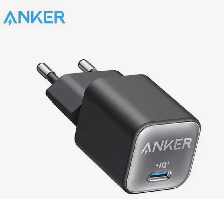 Зарядка Anker 511 mini 30W PD, швидка, usb C, зарядне для Apple iPad